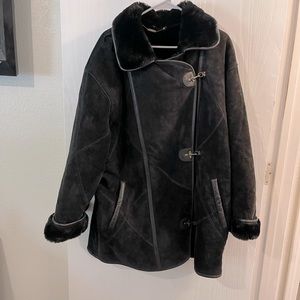 Womans Leather Coat Size XL